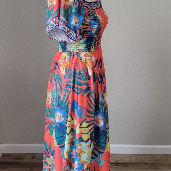 EUC JEALOUS TOMATO OFF THE SHOULDER MAXI DRESS - Picture 2 of 6